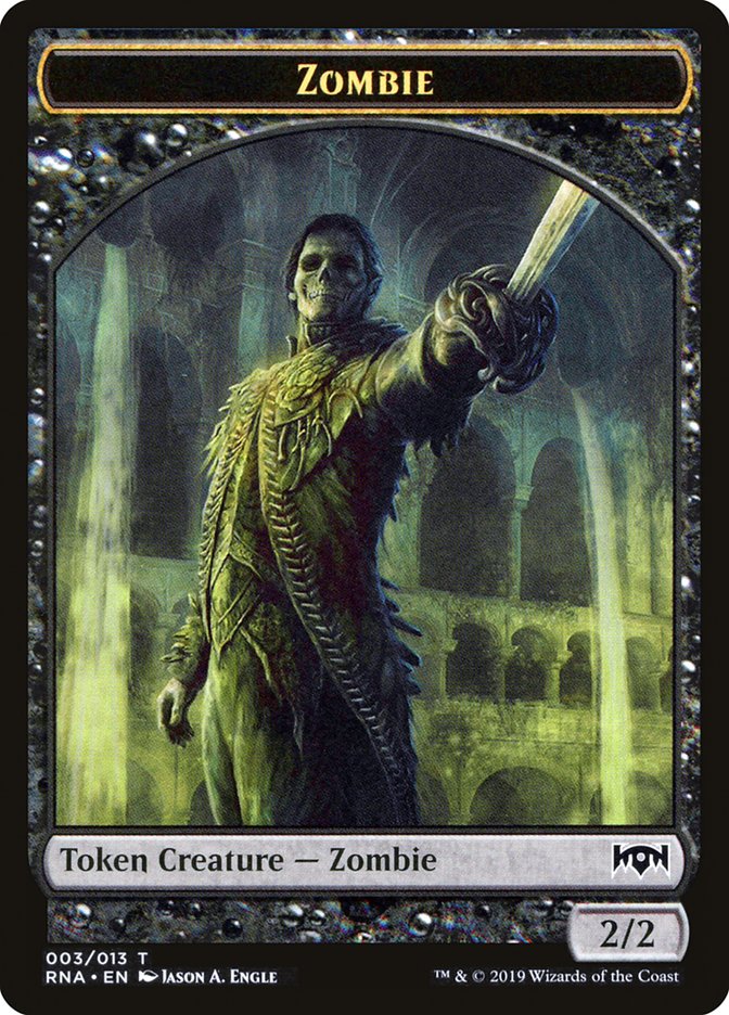 Zombie Token [Ravnica Allegiance Tokens] | Impulse Games and Hobbies