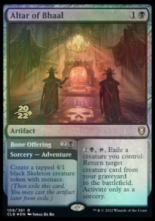 Altar of Bhaal // Bone Offering [Commander Legends: Battle for Baldur's Gate Prerelease Promos] | Impulse Games and Hobbies