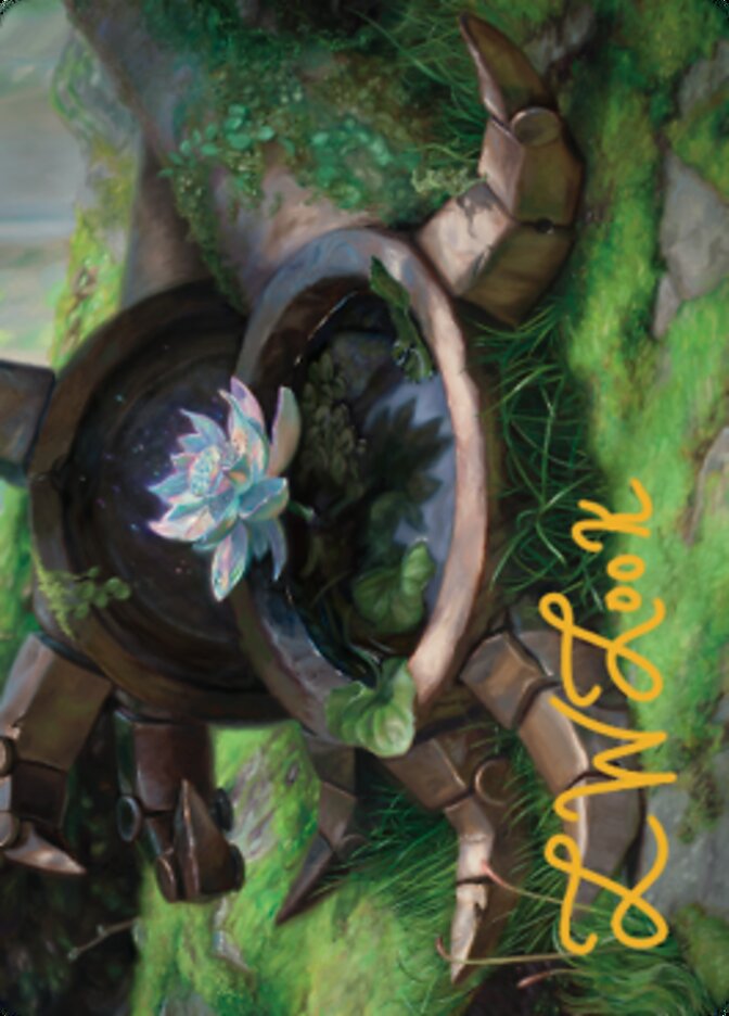 Timeless Lotus Art Card (Gold-Stamped Signature) [Dominaria United Art Series] | Impulse Games and Hobbies