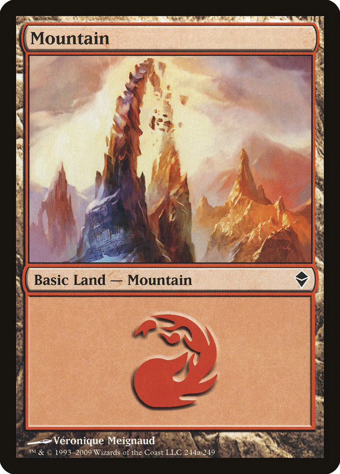 Mountain (244a) [Zendikar] | Impulse Games and Hobbies