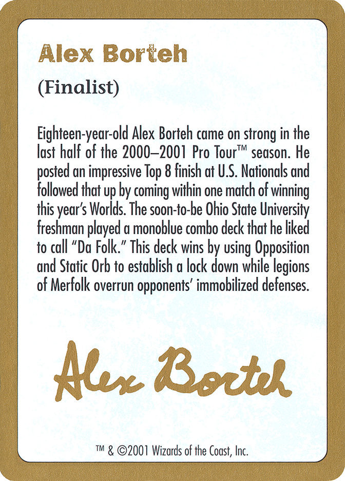 Alex Borteh Bio [World Championship Decks 2001] | Impulse Games and Hobbies