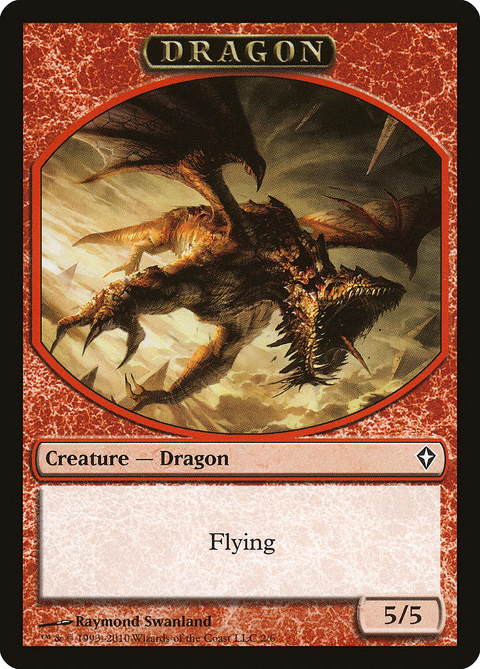 Dragon Token [Worldwake Tokens] | Impulse Games and Hobbies