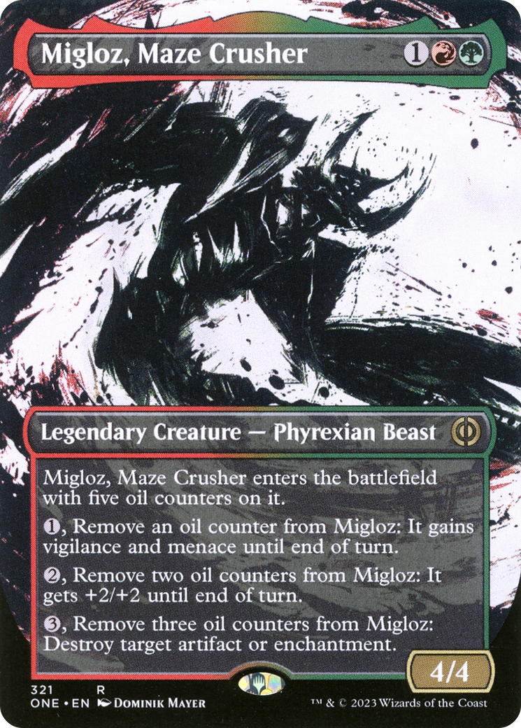 Migloz, Maze Crusher (Borderless Ichor) [Phyrexia: All Will Be One] | Impulse Games and Hobbies