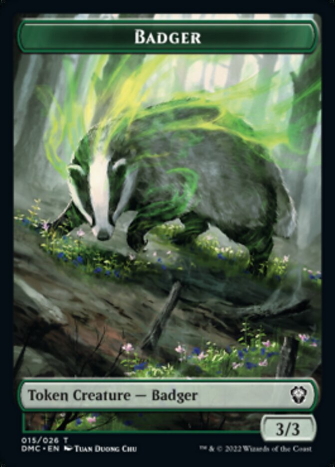 Saproling // Badger Double-sided Token [Dominaria United Tokens] | Impulse Games and Hobbies