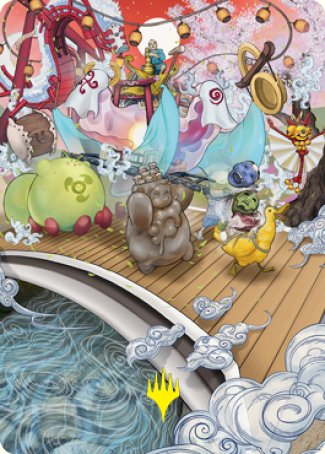 March of Otherworldly Light Art Card (Gold-Stamped Signature) [Kamigawa: Neon Dynasty Art Series] | Impulse Games and Hobbies