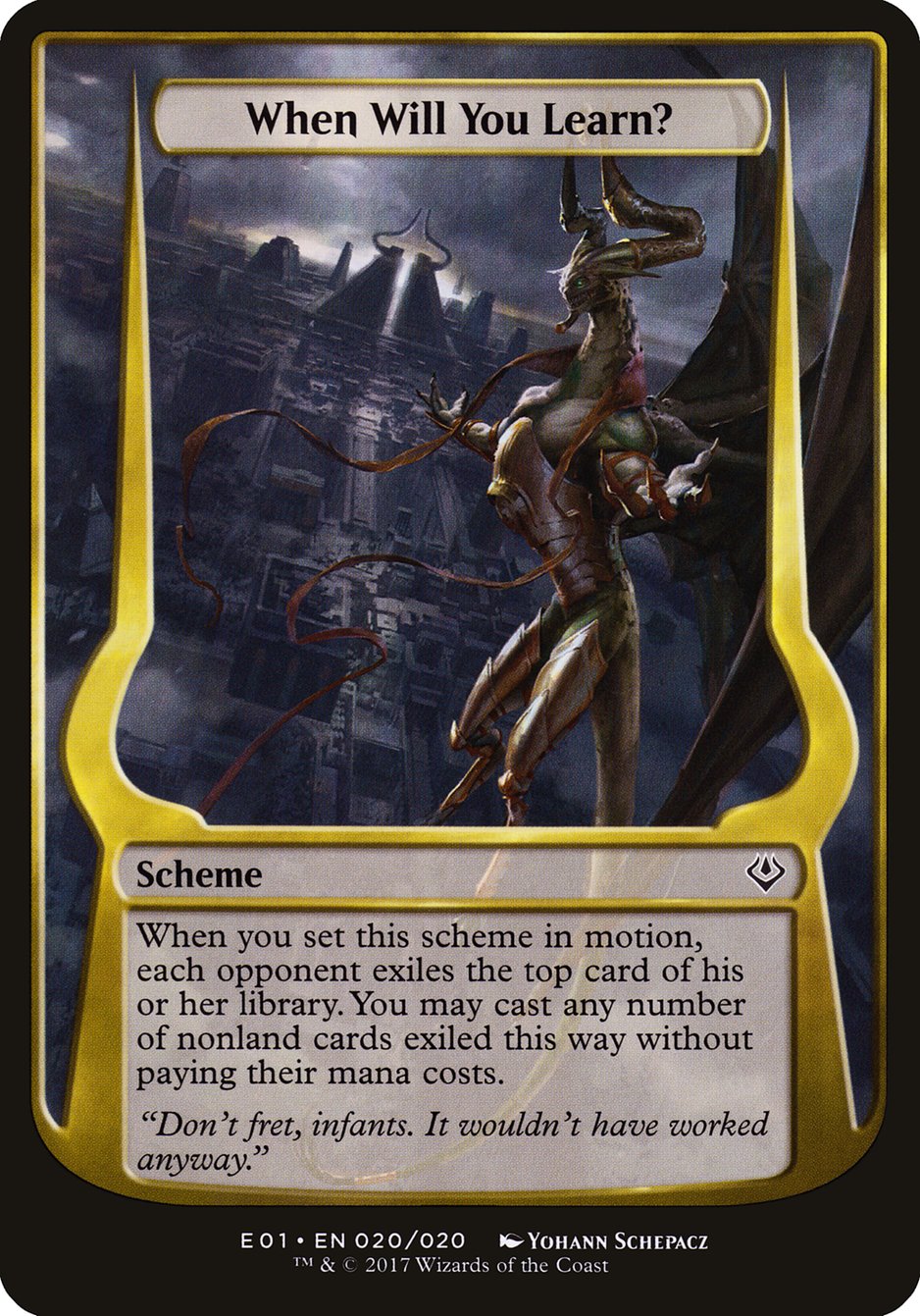 When Will You Learn? (Schemes) [Archenemy: Nicol Bolas Schemes] | Impulse Games and Hobbies