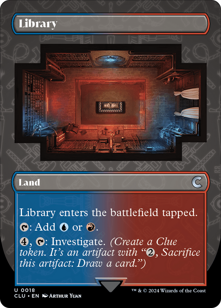 Library (Borderless) [Ravnica: Clue Edition] | Impulse Games and Hobbies