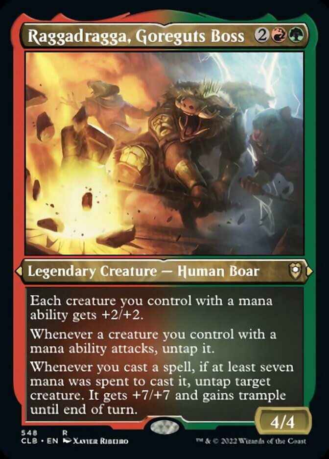 Raggadragga, Goreguts Boss (Foil Etched) [Commander Legends: Battle for Baldur's Gate] | Impulse Games and Hobbies