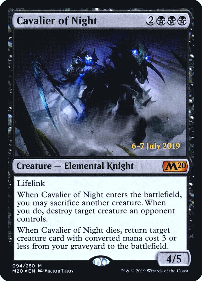 Cavalier of Night  [Core Set 2020 Prerelease Promos] | Impulse Games and Hobbies