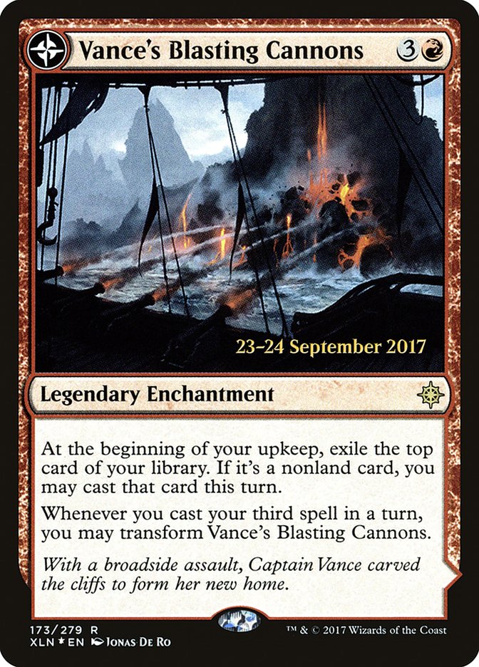 Vance's Blasting Cannons // Spitfire Bastion  [Ixalan Prerelease Promos] | Impulse Games and Hobbies