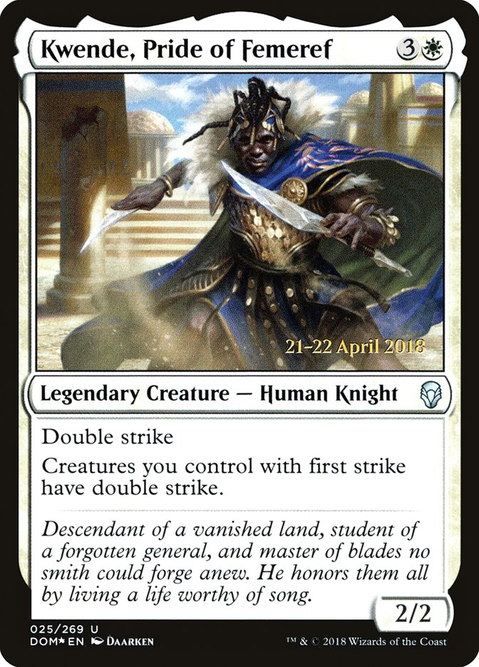 Kwende, Pride of Femeref [Dominaria Prerelease Promos] | Impulse Games and Hobbies