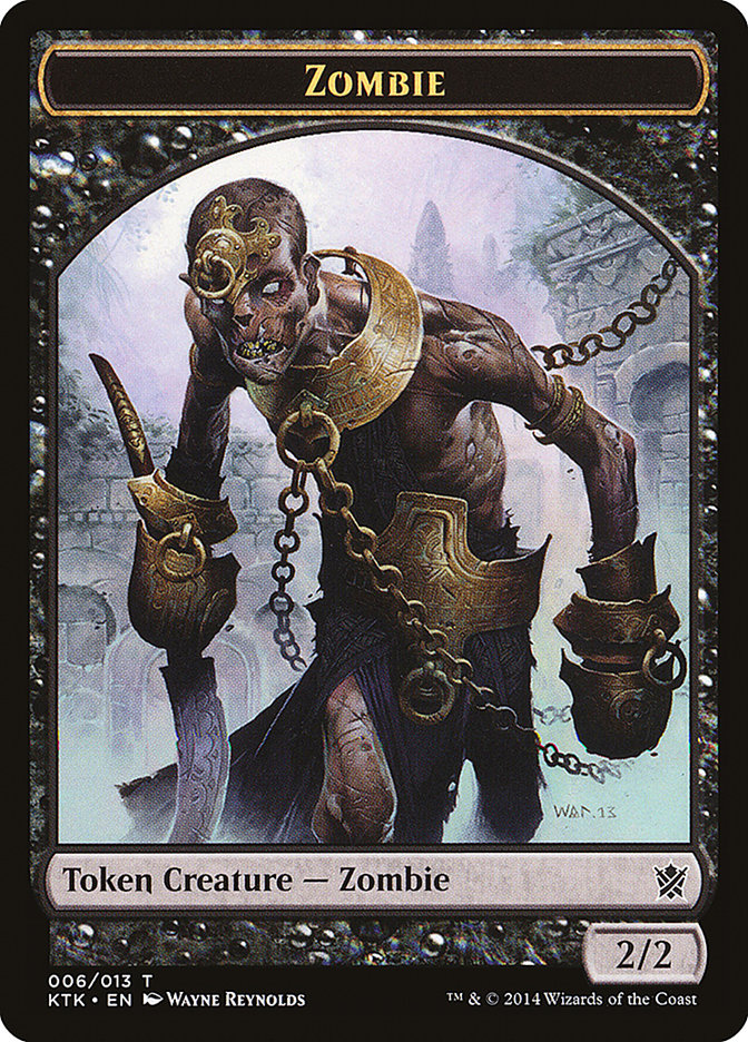 Zombie Token [Khans of Tarkir Tokens] | Impulse Games and Hobbies