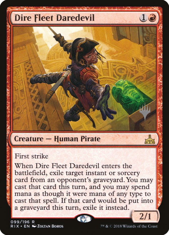 Dire Fleet Daredevil (Promo Pack) [Rivals of Ixalan Promos] | Impulse Games and Hobbies