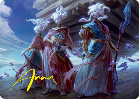 Guardians of Oboro Art Card (Gold-Stamped Signature) [Kamigawa: Neon Dynasty Art Series] | Impulse Games and Hobbies