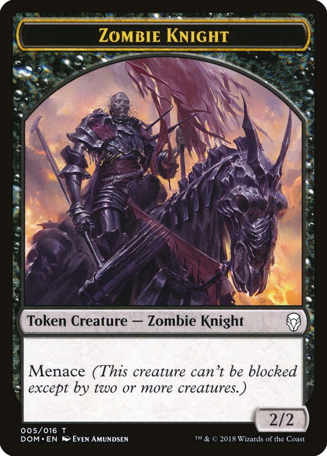 Zombie Knight [Dominaria Tokens] | Impulse Games and Hobbies