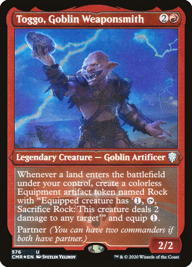 Toggo, Goblin Weaponsmith (Etched) [Commander Legends] | Impulse Games and Hobbies