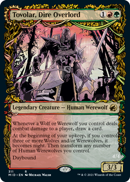 Tovolar, Dire Overlord // Tovolar, the Midnight Scourge (Showcase Equinox) [Innistrad: Midnight Hunt] | Impulse Games and Hobbies