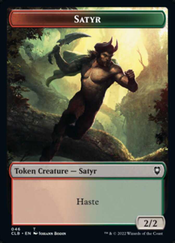 Satyr // Beast Double-sided Token [Commander Legends: Battle for Baldur's Gate Tokens] | Impulse Games and Hobbies