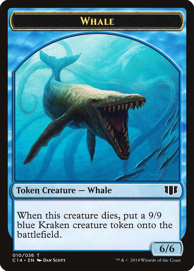 Whale // Zombie (011/036) Double-sided Token [Commander 2014 Tokens] | Impulse Games and Hobbies