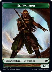 Elf Warrior // Bear Double-sided Token [Kaldheim Tokens] | Impulse Games and Hobbies