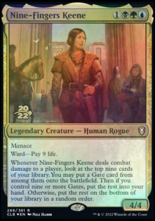 Nine-Fingers Keene [Commander Legends: Battle for Baldur's Gate Prerelease Promos] | Impulse Games and Hobbies