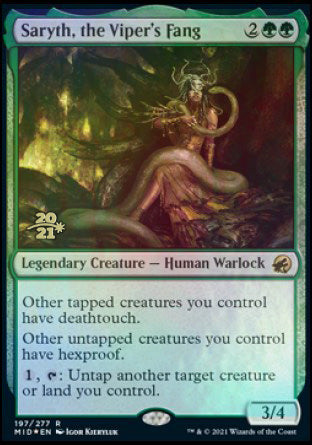 Saryth, the Viper's Fang [Innistrad: Midnight Hunt Prerelease Promos] | Impulse Games and Hobbies