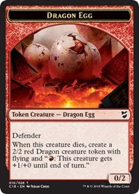 Dragon Egg // Dragon Double-sided Token [Commander 2018 Tokens] | Impulse Games and Hobbies