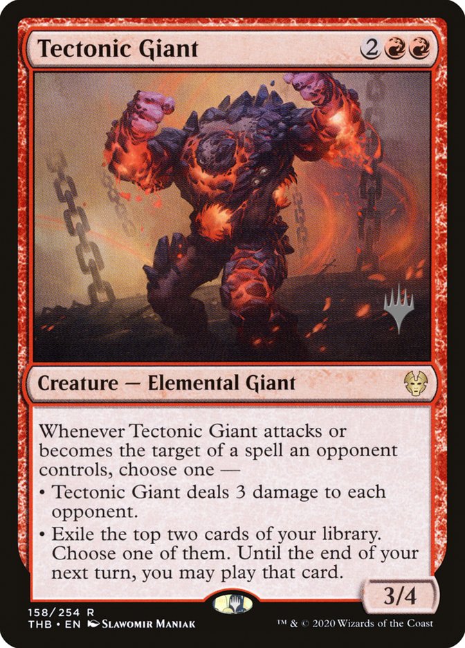 Tectonic Giant (Promo Pack) [Theros Beyond Death Promos] | Impulse Games and Hobbies