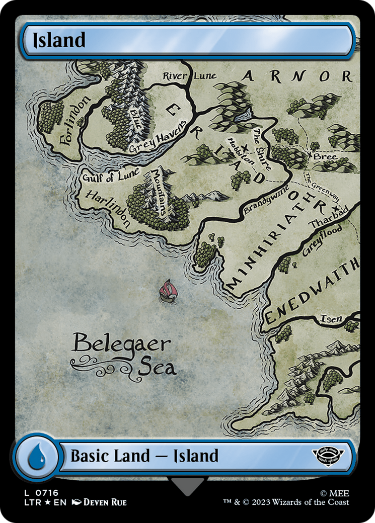 Island (0716) (Surge Foil) [The Lord of the Rings: Tales of Middle-Earth] | Impulse Games and Hobbies