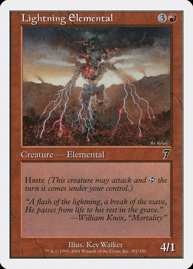 Lightning Elemental [Seventh Edition] | Impulse Games and Hobbies