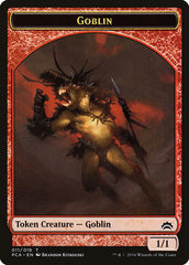 Saproling // Goblin Double-Sided Token [Planechase Anthology Tokens] | Impulse Games and Hobbies