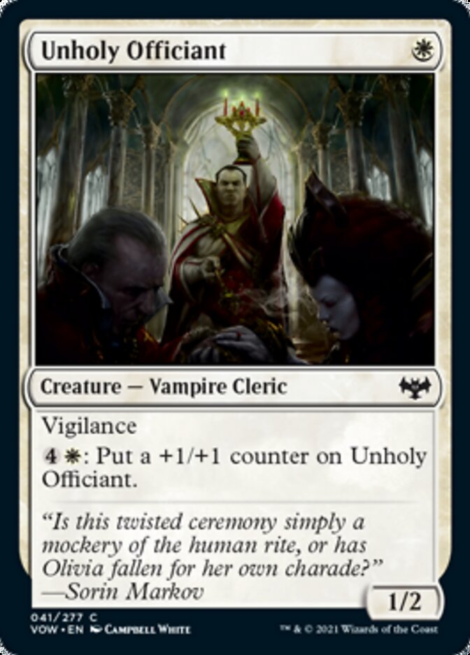 Unholy Officiant [Innistrad: Crimson Vow] | Impulse Games and Hobbies