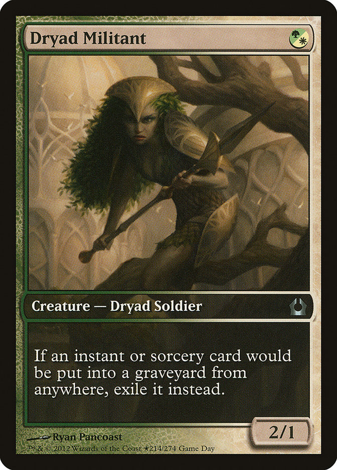 Dryad Militant (Game Day) (Extended Art) [Return to Ravnica Promos] | Impulse Games and Hobbies