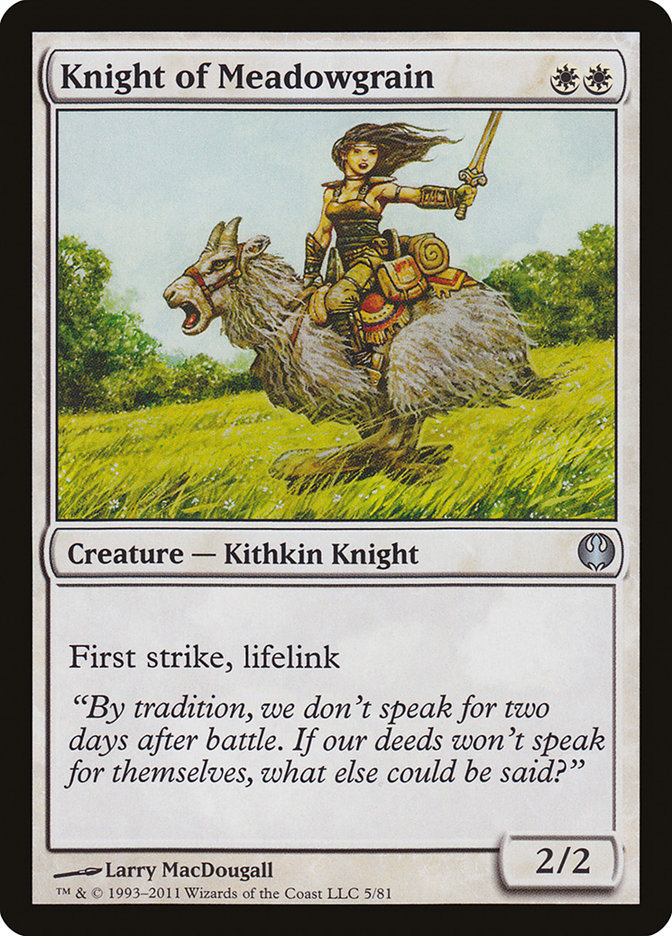 Knight of Meadowgrain [Duel Decks: Knights vs. Dragons] | Impulse Games and Hobbies