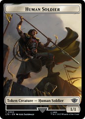 Human (04) // Human Soldier (02) Double-Sided Token [The Lord of the Rings: Tales of Middle-Earth Commander Tokens] | Impulse Games and Hobbies