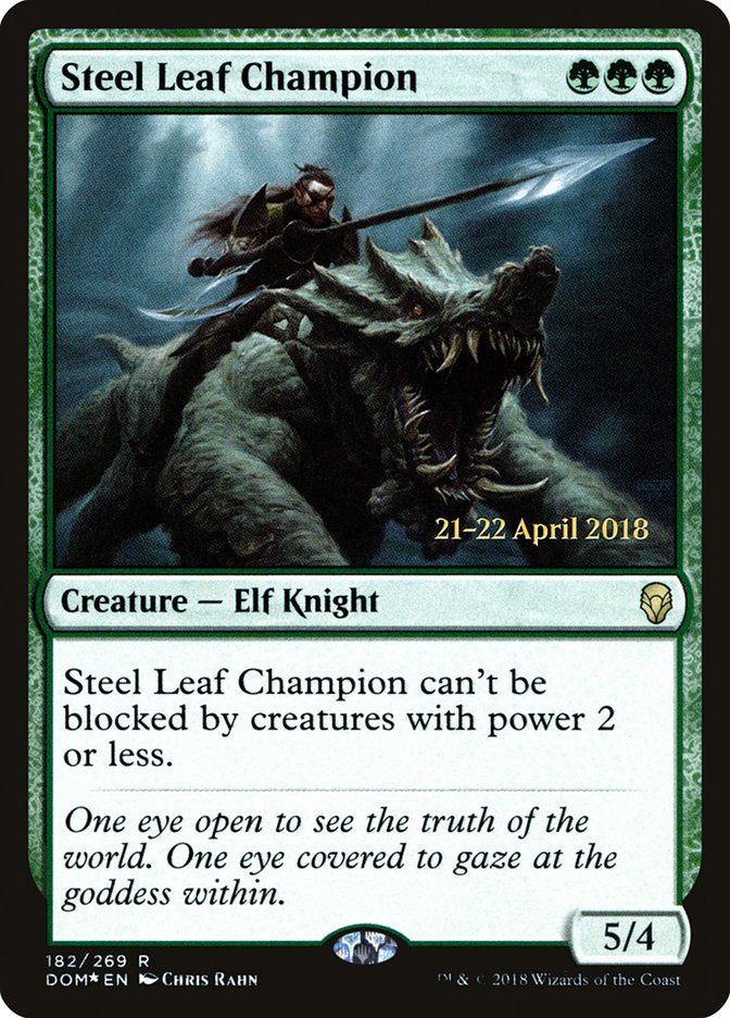 Steel Leaf Champion [Dominaria Prerelease Promos] | Impulse Games and Hobbies