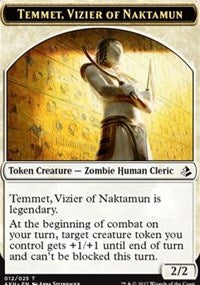 Temmet, Vizier of Naktamun // Zombie Token [Amonkhet Tokens] | Impulse Games and Hobbies