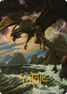 Ancient Bronze Dragon Art Card (03) (Gold-Stamped Signature) [Commander Legends: Battle for Baldur's Gate Art Series] | Impulse Games and Hobbies