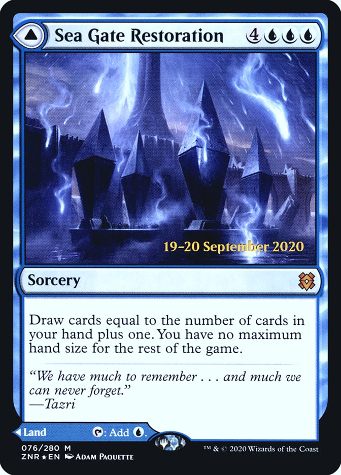Sea Gate Restoration // Sea Gate, Reborn  [Zendikar Rising Prerelease Promos] | Impulse Games and Hobbies