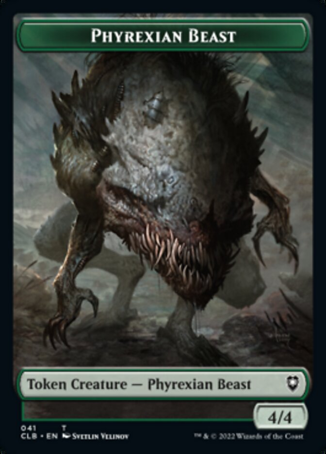 Phyrexian Beast // Wurm Double-sided Token [Commander Legends: Battle for Baldur's Gate Tokens] | Impulse Games and Hobbies