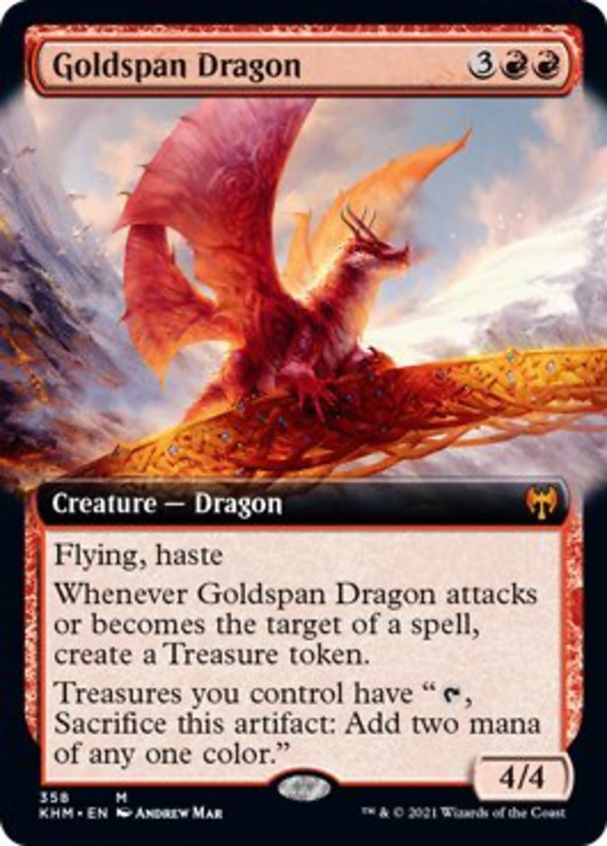 Goldspan Dragon (Extended Art) [Kaldheim] | Impulse Games and Hobbies