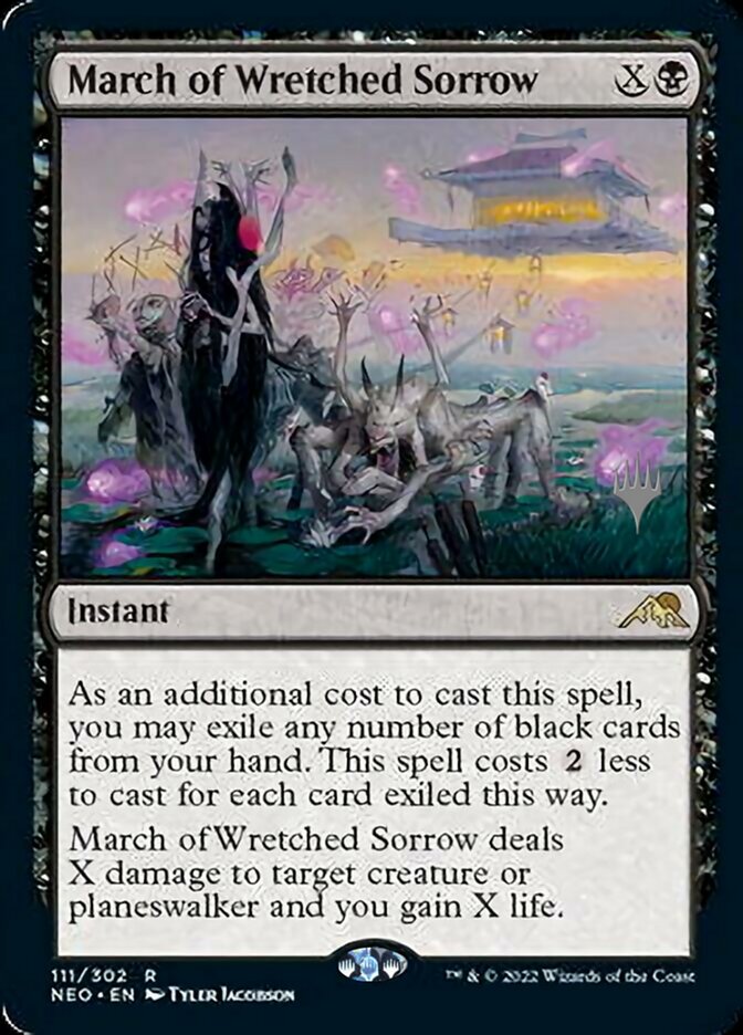 March of Wretched Sorrow (Promo Pack) [Kamigawa: Neon Dynasty Promos] | Impulse Games and Hobbies