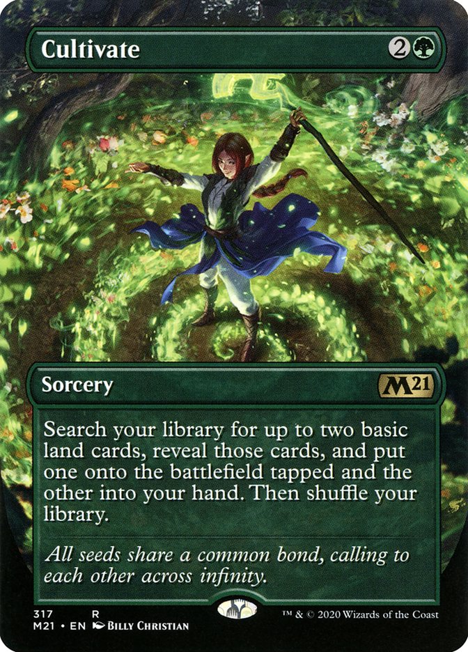 Cultivate (Borderless Alternate Art) [Core Set 2021] | Impulse Games and Hobbies