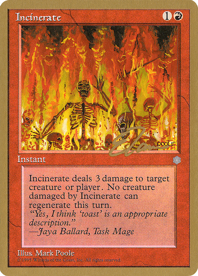 Incinerate (Eric Tam) [Pro Tour Collector Set] | Impulse Games and Hobbies