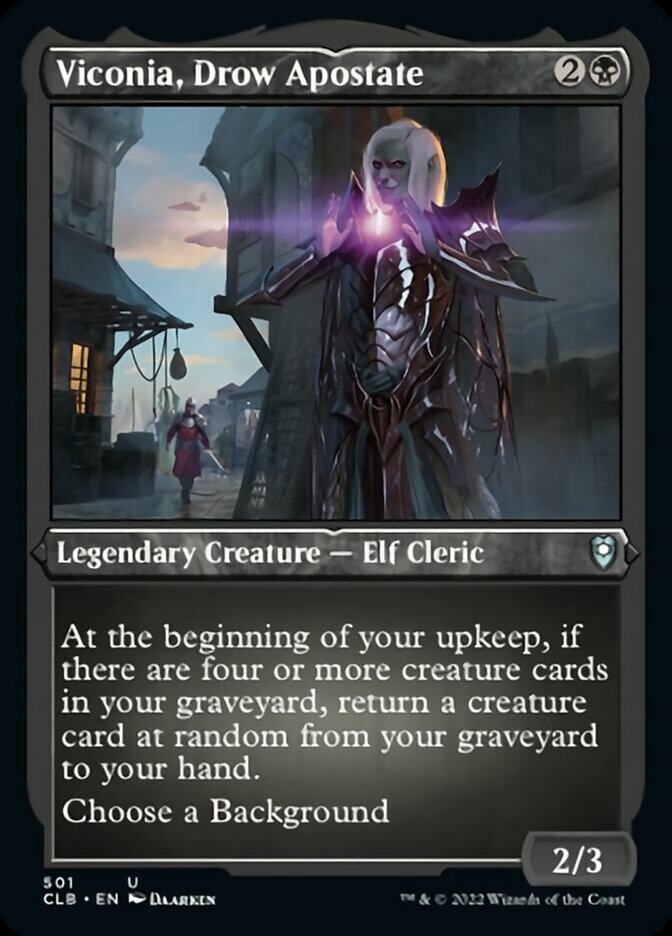 Viconia, Drow Apostate (Foil Etched) [Commander Legends: Battle for Baldur's Gate] | Impulse Games and Hobbies