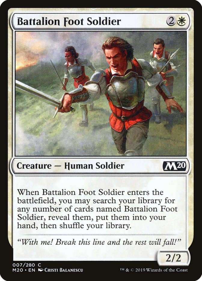 Battalion Foot Soldier [Core Set 2020] | Impulse Games and Hobbies