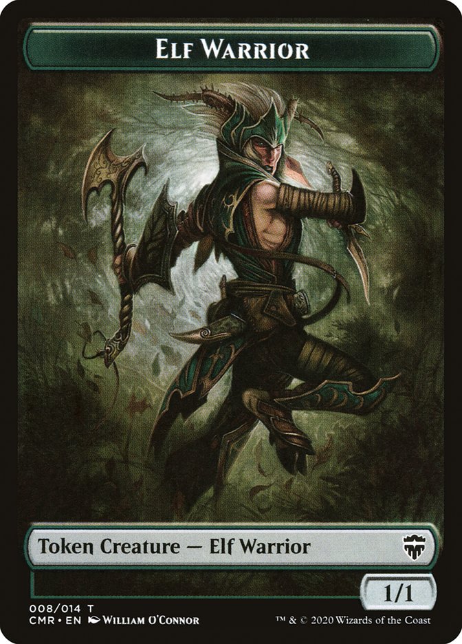 Copy (013) // Elf Warrior Token [Commander Legends Tokens] | Impulse Games and Hobbies