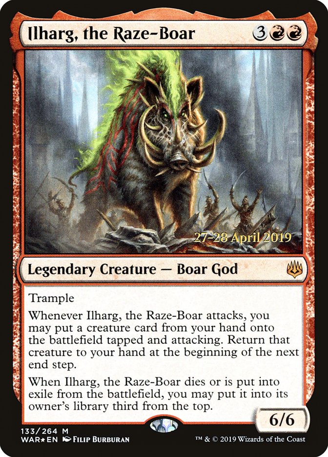 Ilharg, the Raze-Boar  [War of the Spark Prerelease Promos] | Impulse Games and Hobbies