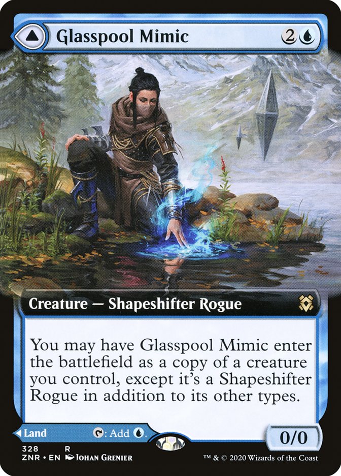 Glasspool Mimic // Glasspool Shore (Extended Art) [Zendikar Rising] | Impulse Games and Hobbies