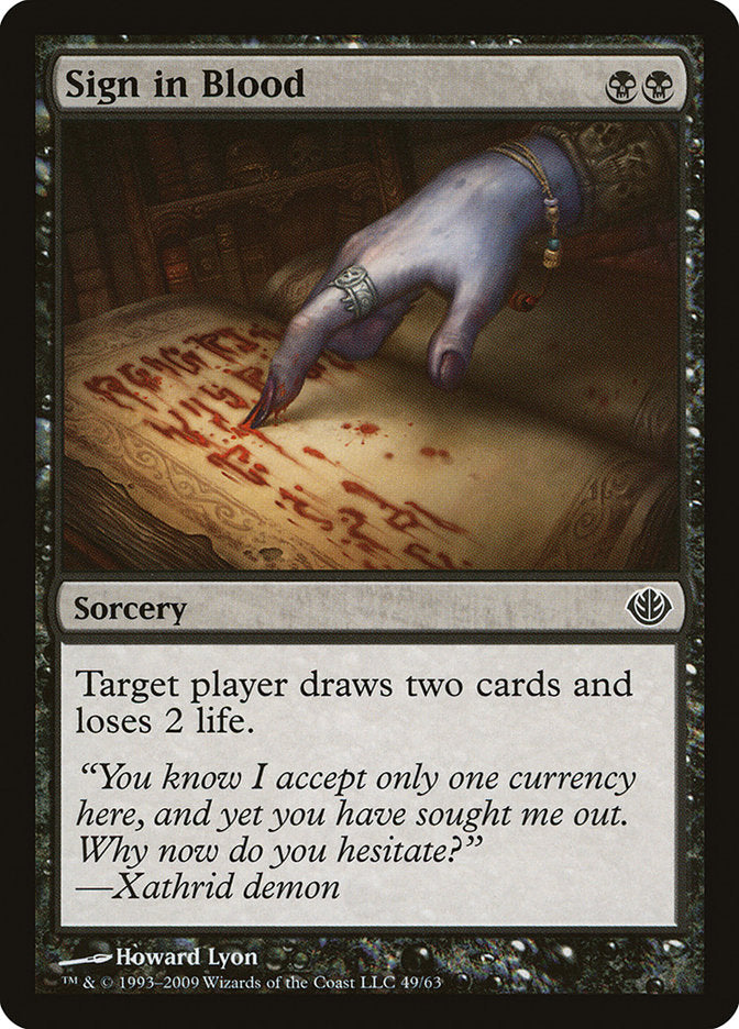 Sign in Blood [Duel Decks: Garruk vs. Liliana] | Impulse Games and Hobbies